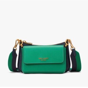 Kate Spade HomeDouble Up Colorblocked Saffiano Leather Double Up Crossbody
